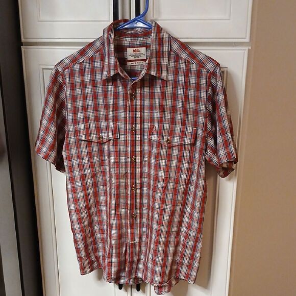 Fjallraven Red and White Plaid Men's Shirt - Picture 1 of 3